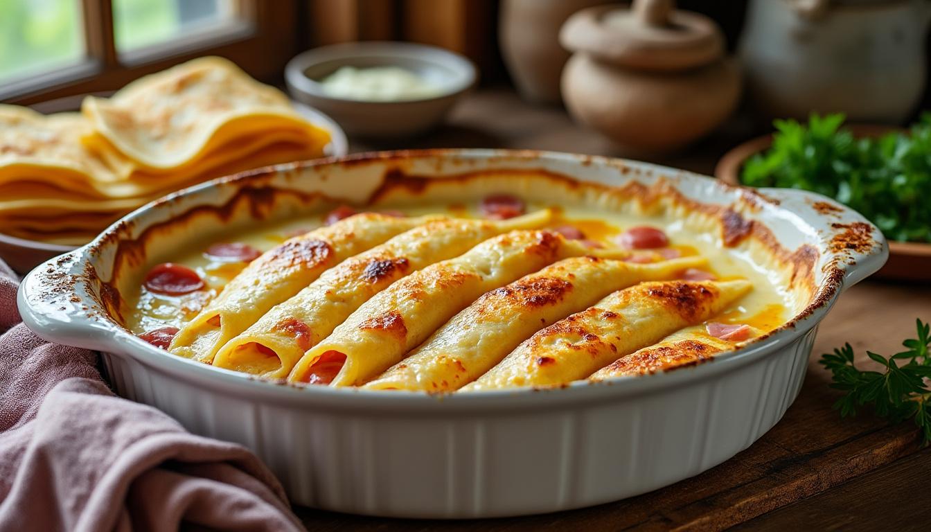 découvrez une recette simple et gourmande de crêpes jambon fromage béchamel au four, accompagnée d'astuces pratiques pour une cuisson parfaite et un délicieux repas convivial.