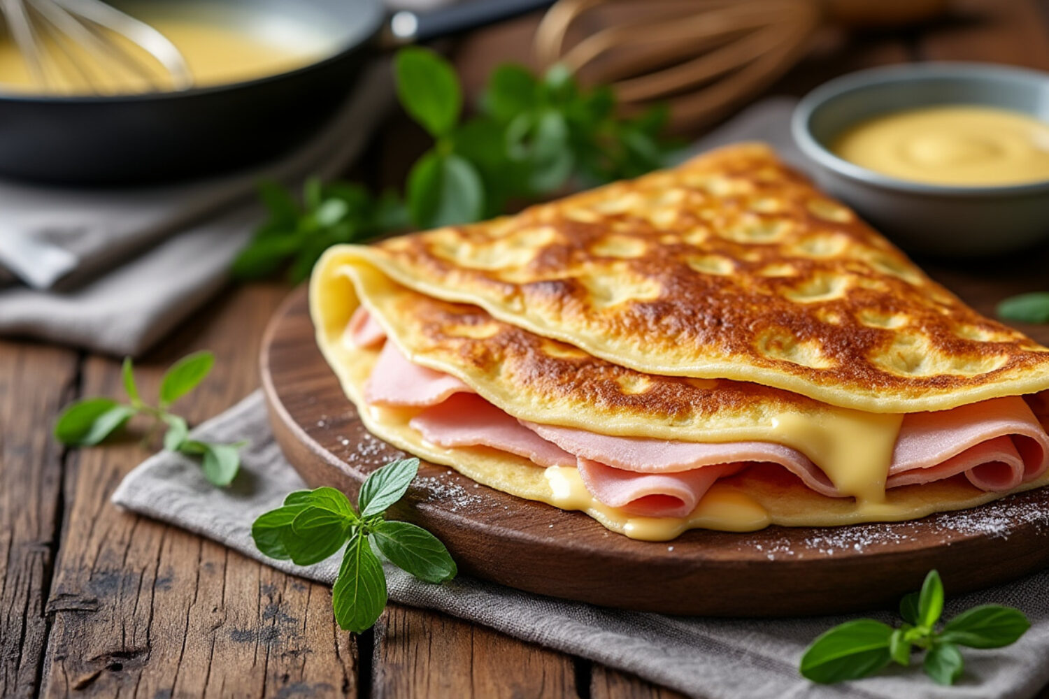 Crêpes jambon fromage maison : recette simple et astuces de cuisson