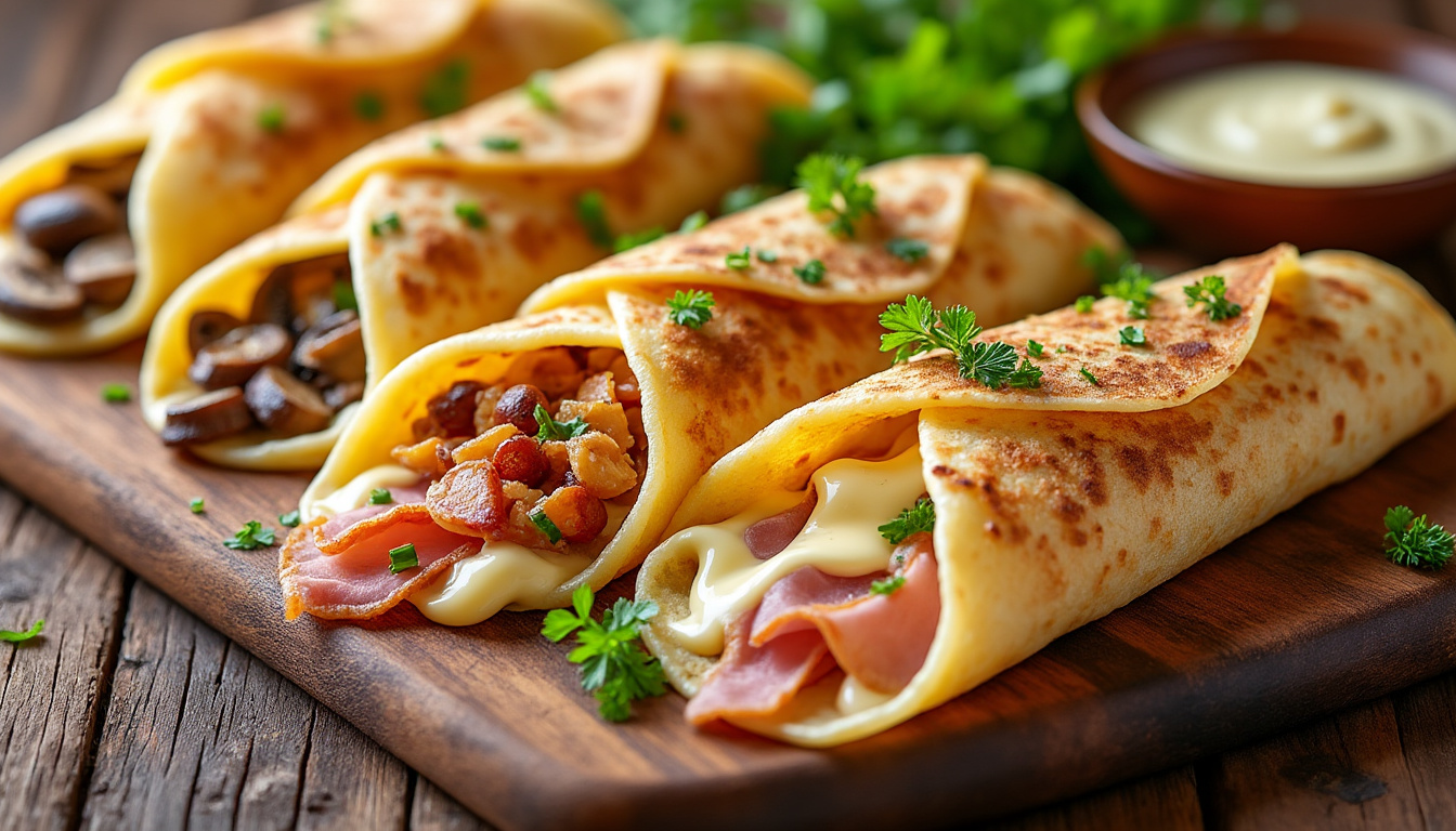 découvrez 5 idées savoureuses de garnitures pour des crêpes salées au jambon et fromage, parfaites pour un repas gourmand et facile à préparer.