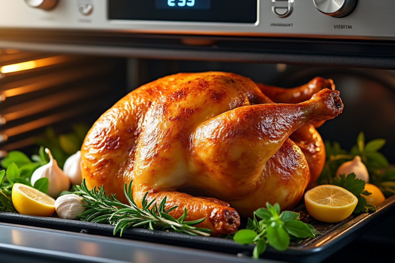 Cuisson poulet fermier au four : guide des temps et températures pour 1,5 à 3 kg