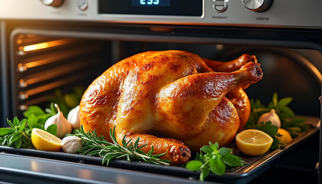 découvrez notre guide complet pour cuire parfaitement votre poulet fermier au four, avec les temps et températures adaptés pour des volailles de 1,5 à 3 kg.