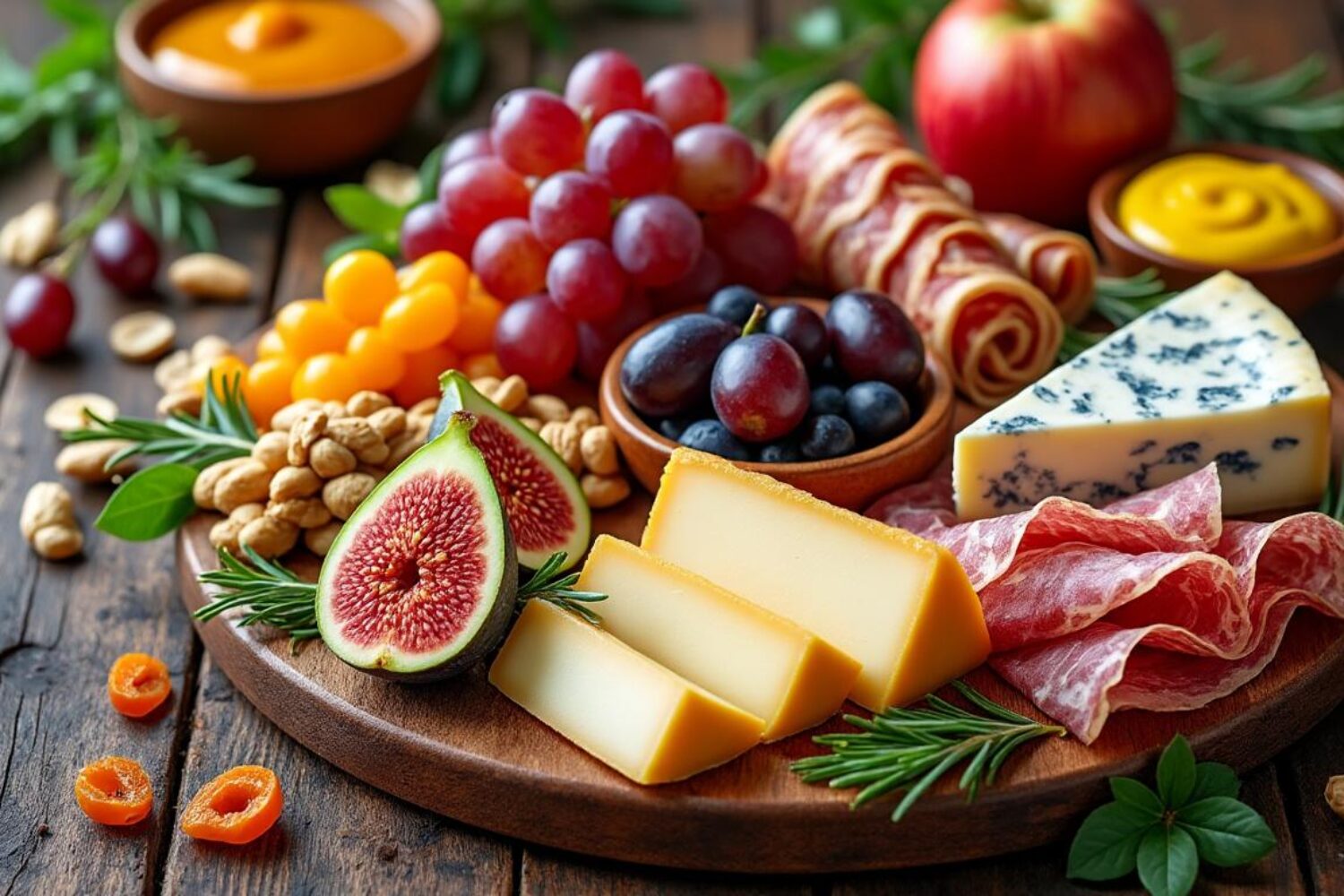 Idées déco pour un plateau de fromage et charcuterie