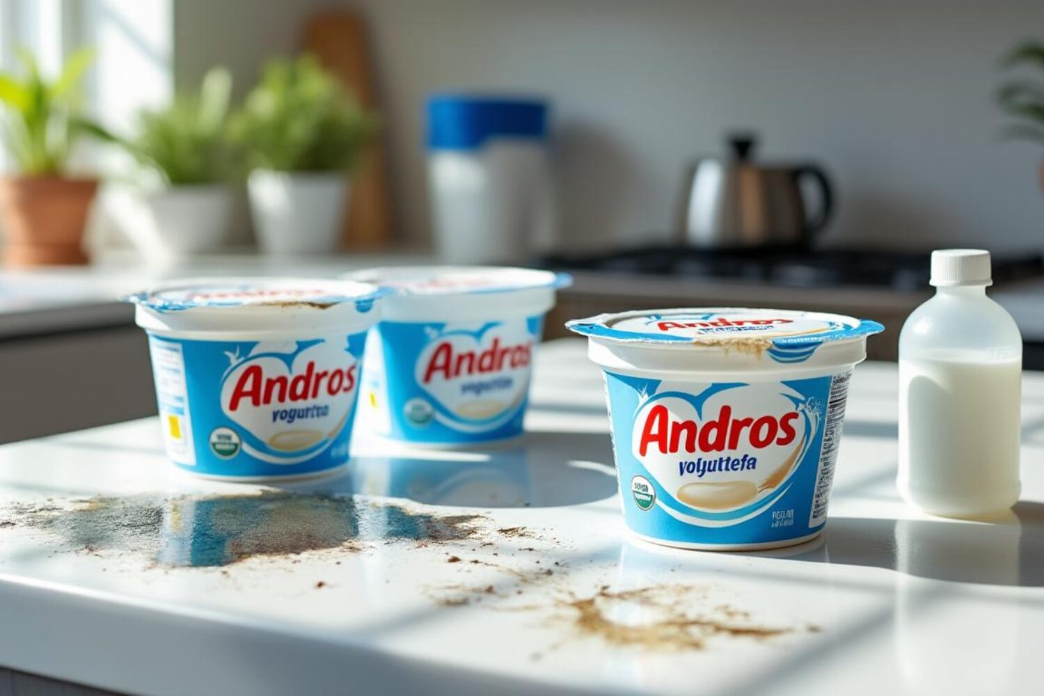 Rappel de yaourts Andros : contamination par un produit de nettoyage