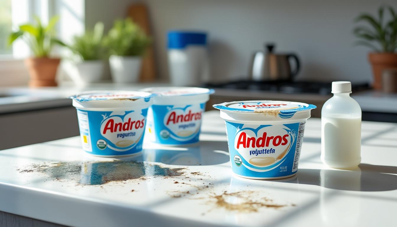 rappel de yaourts andros en raison d'une contamination par un produit de nettoyage. découvrez les lots concernés, les risques potentiels et les consignes de sécurité à suivre.